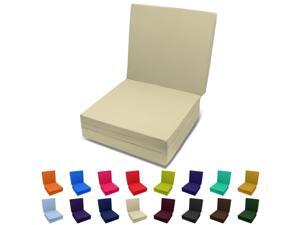 Solid Color TriFold Bed White Foam Floor Mats Single Size 27Wx75L Khaki Solid Color TriFold Bed White Foam Floor Mats Single Size 27Wx75L Khaki