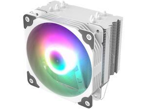Vetroo V5 White CPU Air Cooler w 5 Heat Pipes 120mm PWM Processor Fan Intel LGA 1200 115X  AMD Ryzen AM4 Universal Socket wAddressable RGB Lights