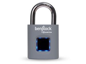 BenjiLock by Hampton 43MM Fingerprint Padlock Matte Grey BenjiLock by Hampton 43MM Fingerprint Padlock Matte Grey