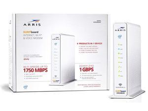 ARRIS Surfboard (24x8) DOCSIS 3.0 Cable Modem Plus AC1750 Dual Band Wi-Fi Router and Xfinity Telephone, 1 Gbps Max Speed, Certified for Comcast Xfinity Only (SVG2482AC) (Certified Renewed)