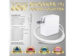 New AC Power Adapter Charger For 2007 2008 2009 2010 2011 13" Apple Macbook Pro A1278 L-Tip 60W (ZA-APPLE-60W)