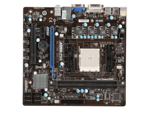 MSI A55M-P33 AMD Socket FM1 DDR3 Micro-ATX Desktop Motherboard MSI A55M-P33 AMD Socket FM1 DDR3 Micro-ATX Desktop Motherboard