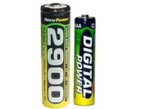 4 x AAA (1200 mAh) + 4 x AA (2900 mAh) NiMH AccuPower Batteries