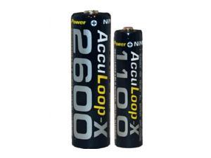 12 x AAA (1100 mAh) + 12 x AA (2600 mAh) AccuPower AccuLoop-X NiMH Battery Combo