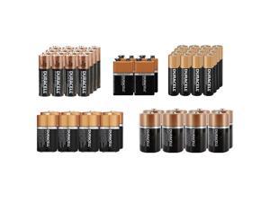 16 AA + 16 AAA + 8 C + 8 D + 4 9 Volt Duracell Coppertop Alkaline Battery Combo