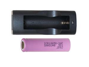 Lithium Ion Charger (Single Slot) + 18650 Samsung Li-Ion 3.7 Volt Battery (2600 mAh) Lithium Ion Charger (Single Slot) + 18650 Samsung Li-Ion 3.7 Volt Battery (2600 mAh)