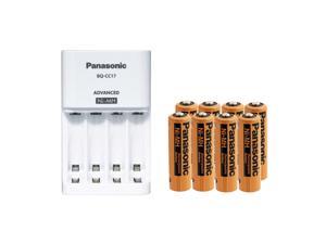 Panasonic BQCC17 Smart Battery Charger  8 AA NiMH Panasonic 2000 mAh Rechargeable Batteries