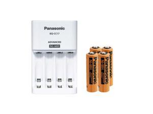 Panasonic BQCC17 Smart Battery Charger  4 AA NiMH Panasonic 2000 mAh Rechargeable Batteries