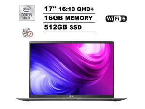 2020 LG Gram 17" WQXGA QHD+ (2560x1600) 16:10 IPS Ultra-Slim&Light Business Laptop (Intel Quad-Core i5-1035G7, 16GB DDR4, 512GB PCIe SSD) 17 Hours Battery Life, Thunderbolt 3, HDMI, Windows 10 Home 2020 LG Gram 17" WQXGA QHD+ (2560x1600) 16:10 IPS Ultra-Slim&Light Business Laptop (Intel Quad-Core i5-1035G7, 16GB DDR4, 512GB PCIe SSD) 17 Hours Battery Life, Thunderbolt 3, HDMI, Windows 10 Home