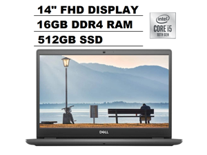 Dell Latitude 3000 3410 14" Full HD FHD (1920x1080) Business Laptop (Intel Quad-Core i5-10210U(Beat i7-8565U), 16GB DDR4 RAM, 512GB SSD) Type-C(Power Delivery), RJ-45, HDMI, Windows 10 Pro