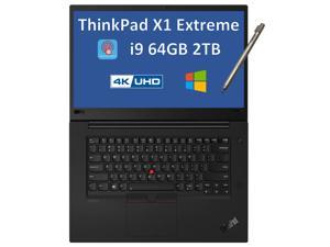 2022 Lenovo ThinkPad X1 Extreme 15.6" 4K UHD Touchscreen (Intel 8-Core i9-10885H, 64GB RAM, 2TB PCIe SSD, GTX 1650Ti) Mobile Workstation Laptop, Active Stylus, Thunderbolt, Backlit, FP, Windows 10 Pro