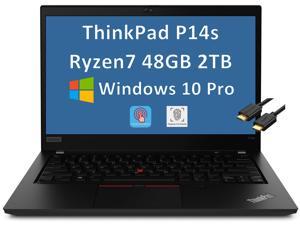 2022 Lenovo ThinkPad P14s 14" FHD Touchscreen (AMD 8-core Ryzen 7 Pro 5850U, 48GB RAM, 2TB PCIe SSD) Mobile Workstation Laptop, Type-C, Fingerprint Reader, Wi-Fi 6, IST Computers HDMI, Windows 10 Pro