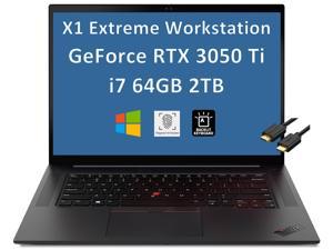 2022 Lenovo ThinkPad X1 Extreme Gen 4 16" WQXGA (Intel 8-Core i7-11800H, 64GB RAM, 2TB PCIe SSD, RTX 3050 Ti) Mobile Workstation Laptop, 2 x Thunderbolt 4, Backlit, Fingerprint, IST HDMI, Win 10 Pro