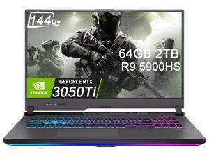 2022 ASUS ROG Strix G17 17.3" FHD 144Hz Gaming Laptop (AMD 8-Core Ryzen 9 5900HS (Beat i7-1195G7), 64GB RAM, 2TB PCIe SSD, RTX 3050Ti) RGB Backlit Keyboard, Type-C, WiFi 6, Win 10 Home
