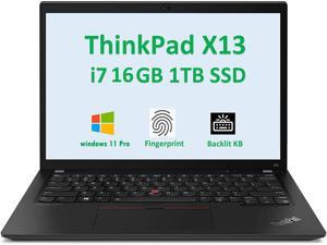 Lenovo ThinkPad X13 Gen 2 133 WUXGA Intel 4core i71165G7 16GB RAM 1TB PCIe SSD IPS Business Laptop Backlit Keyboard Thunderbolt 4 Fingerprint WiFi 6E Webcam Win 11 Pro