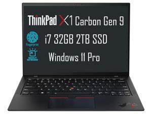 Lenovo ThinkPad X1 Carbon Gen 9 14 FHD Intel 4Core i71185G7 vPro 32GB RAM 2TB SSD Business Laptop Thunderbolt 4 Backlit Fingerprint 3Year Warranty Webcam WiFi 6 Win 11 Pro