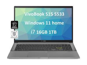 ASUS VivoBook S15 S533 15.6" FHD IPS (Intel 4-Core i7-1165G7, 16GB RAM, 1TB PCIe SSD, Iris Xe Graphics) Thin & Light Business Laptop, Backlit, Fingerprint, Wi-Fi 6, Win 11 Home