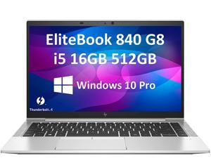 HP Elitebook 840 G8 14 FHD 1920 x 1080 i510210U 16GB DDR4 RAM 512GB PCIe SSD Intel QuadCore Business Laptop Fingerprint Backlit 2 x Thunderbolt WiFi 6 Windows 10 Pro