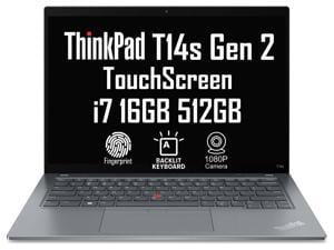 Lenovo ThinkPad T14s Gen 2 14 FHD Aluminium Touchscreen Intel Core i71165G7 16GB RAM 512GB SSD Business Laptop Backlit Fingerprint Thunderbolt 4 3Year Warranty Windows 10 Pro 20WM0080US