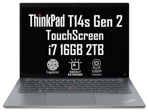 Lenovo ThinkPad T14s Gen 2 14 FHD Aluminium Touchscreen Intel Core i71165G7 16GB RAM 2TB SSD Business Laptop Backlit Fingerprint Thunderbolt 4 3Year Warranty Windows 10 Pro 20WM0080US
