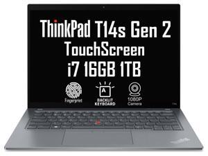 Lenovo ThinkPad T14s Gen 2 14 FHD Aluminium Touchscreen Intel Core i71165G7 16GB RAM 1TB SSD Business Laptop Backlit Fingerprint Thunderbolt 4 3Year Warranty Windows 10 Pro 20WM0080US