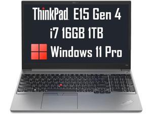 Lenovo ThinkPad E15 Gen 4 15.6" FHD (Intel 12th Gen i7-1255U, 16GB RAM, 1TB PCIe SSD, Full HD IPS) Business Laptop, Backlit Keyboard, Thunderbolt 4, Wi-Fi 6E, 1080p Webcam, Windows 11 Pro (21E6007GUS)