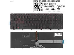 US Keyboard for DELL 153000 5542 3541 5547 157559 FRAME Backlit Red Printing