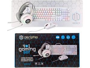 PC Gaming Starter Kit - RGB Mechanical Keyboard and Mouse Combo, Elite Headset w/ 7.1 Surround Sound, XL Mousepad Combo for PC/Mac Gamers (White) PC Gaming Starter Kit - RGB Mechanical Keyboard and Mouse Combo, Elite Headset w/ 7.1 Surround Sound, XL Mousepad Combo for PC/Mac Gamers (White)