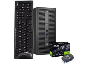Refurbished: HP Gaming PC Computer 16GB 500GB SSD 1TB HDD Nvidia GT1030 WiFi Windows 10 HDMI Wireless Keyboard and Mouse