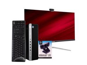 HP ProDesk 600 G3 PC Desktop Computer, Intel i5-7500 3.4GHz, 8GB RAM, 240GB SSD, Windows 10 Pro, 23.6" Full HD LED Monitor, 1080p Periphio Webcam, Wireless Keyboard and Mouse, 16GB Flash Drive, WiFi HP ProDesk 600 G3 PC Desktop Computer, Intel i5-7500 3.4GHz, 8GB RAM, 240GB SSD, Windows 10 Pro, 23.6" Full HD LED Monitor, 1080p Periphio Webcam, Wireless Keyboard and Mouse, 16GB Flash Drive, WiFi