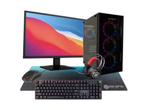Periphio Gaming PC Tower Desktop Computer, Intel Quad Core i5 3.2GHz, 8GB RAM, 120GB SSD + 1TB 7200 RPM HDD, Windows 10, GTX 1050TI Graphics Card, 24 Inch Monitor, RGB, HDMI, Wi-Fi (Renewed) Periphio Gaming PC Tower Desktop Computer, Intel Quad Core i5 3.2GHz, 8GB RAM, 120GB SSD + 1TB 7200 RPM HDD, Windows 10, GTX 1050TI Graphics Card, 24 Inch Monitor, RGB, HDMI, Wi-Fi (Renewed)