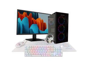 Periphio Gaming PC Tower Desktop Computer, Intel Quad Core i5 3.2GHz, 8GB RAM, 120GB SSD + 1TB 7200 RPM HDD, Windows 10, GTX 1050TI Graphics Card, 24 Inch Monitor, RGB, HDMI, Wi-Fi (Renewed) Periphio Gaming PC Tower Desktop Computer, Intel Quad Core i5 3.2GHz, 8GB RAM, 120GB SSD + 1TB 7200 RPM HDD, Windows 10, GTX 1050TI Graphics Card, 24 Inch Monitor, RGB, HDMI, Wi-Fi (Renewed)