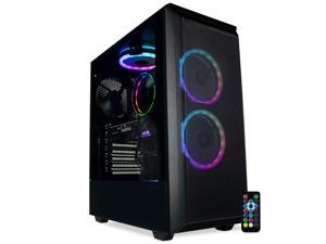 Periphio Centaur Prebuilt RGB Gaming Desktop Computer | AMD Ryzen 5 5600G | Radeon RX Vega 7 iGPU (4GB) | 16GB DDR4 RAM | 500GB NVMe M.2 SSD + 1TB HDD | Windows 10 Gaming PC | 5G-WIFI + BT 5.0