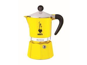 Bialetti Rainbow  Stove Top Espresso Coffee Maker  Yellow  3 Cups