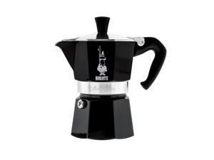 Bialetti Moka Express  Stovetop Espresso Maker  Aluminium  Black  6 Cups