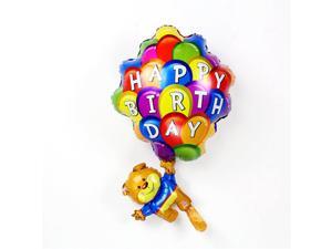 1Pc Happy birthday day print bear shape aluminum film balloon valentine atmosphere decoration inflatable toys 1Pc Happy birthday day print bear shape aluminum film balloon valentine atmosphere decoration inflatable toys