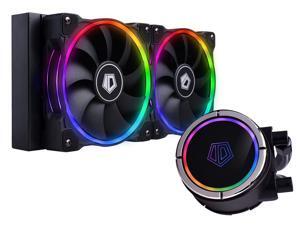 ID-COOLING ZOOMFLOW 240 Addressable RGB AIO Liquid Cooler, 240mm Radiator, 400mm Sleeved Tubing, 2x120mm PWM Fans, TR4/AM4/LGA2066/115X ID-COOLING ZOOMFLOW 240 Addressable RGB AIO Liquid Cooler, 240mm Radiator, 400mm Sleeved Tubing, 2x120mm PWM Fans, TR4/AM4/LGA2066/115X