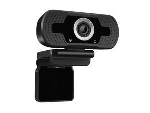 1080p HD Webcam W12, USB Desktop Laptop Camera, Mini Plug and Play Video Calling Computer Camera, Built-in Mic, Flexible Rotatable Clip