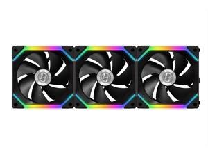 Lian Li Fan SL120 3 Pack with Controller (ARGB 120mm LED PWM Daisy-Chain) Black
