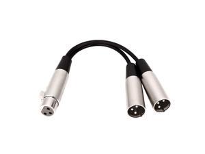 1Pcs XLR to HDMI Adapter Female to Male Converter Adapter 3Pin XLR Female Jack to Dual Male Plug Y Splitter Adapter