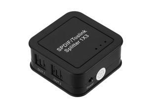1Pcs SPDIF/TOSLINK Digital Optical Audio Switcher 1x3 1 Input 3 Output Audio Splitter Adapter with Remote Control Audio Distributor 1Pcs SPDIF/TOSLINK Digital Optical Audio Switcher 1x3 1 Input 3 Output Audio Splitter Adapter with Remote Control Audio Distributor