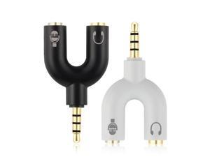 1Pcs U Type 3.5mm Audio Splitter 3.5 Male to 2 Aux Female Earphone Microphone Converter Cable for Notebook Laptop 1Pcs U Type 3.5mm Audio Splitter 3.5 Male to 2 Aux Female Earphone Microphone Converter Cable for Notebook Laptop
