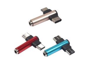 1Pcs Type C to Type C 35mm Aux Jack Charging Audio Adapter 2 in 1 Splitter Connector for Huawei P30 Xiaomi Mi 8 6 5X Samsung S10 Plu
