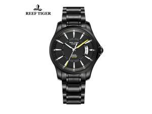 Reef Tiger Sport Men's Watches with Big Date Stainless Steel Analog  Automatic Watch RGA166