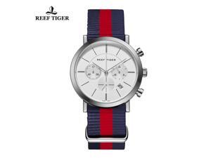 Reef Tiger Military Watches for Men Nylon Strap Chronograph Quartz Sport Watch with Date RGA162 Reef Tiger Military Watches for Men Nylon Strap Chronograph Quartz Sport Watch with Date RGA162