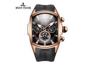 Reef Tiger Sport Watch Rubber Strap Tourbillon Black Case Automatic Mens Watches RGA3069 Reef Tiger Sport Watch Rubber Strap Tourbillon Black Case Automatic Mens Watches RGA3069