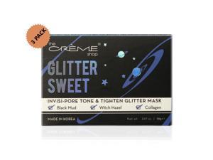 3-PACK The Creme Shop Glitter Sweet, Invisi-Pore Tone and Tighten Skin Care Facial Glitter Mask, Infused with Black Mud, Witch Hazel, and Collagen, 3.17 oz. each (9.51 oz.) 3-PACK The Creme Shop Glitter Sweet, Invisi-Pore Tone and Tighten Skin Care Facial Glitter Mask, Infused with Black Mud, Witch Hazel, and Collagen, 3.17 oz. each (9.51 oz.)