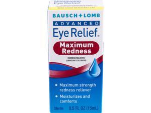 Bausch and Lomb Advanced Eye Relief Redness, Maximum Relief Eye Drops, Prevents Further Irritation, 0.5 Ounce