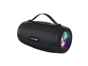 Renewgoo GooBurst Portable Bluetooth Wireless Rechargeable Speaker with Deep Bass and LED Color-Changing Lights, Black