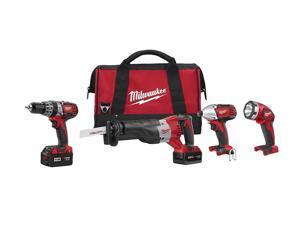 Milwaukee 2696-24 M18 Cordless Compact Combo Tool Kit Milwaukee 2696-24 M18 Cordless Compact Combo Tool Kit